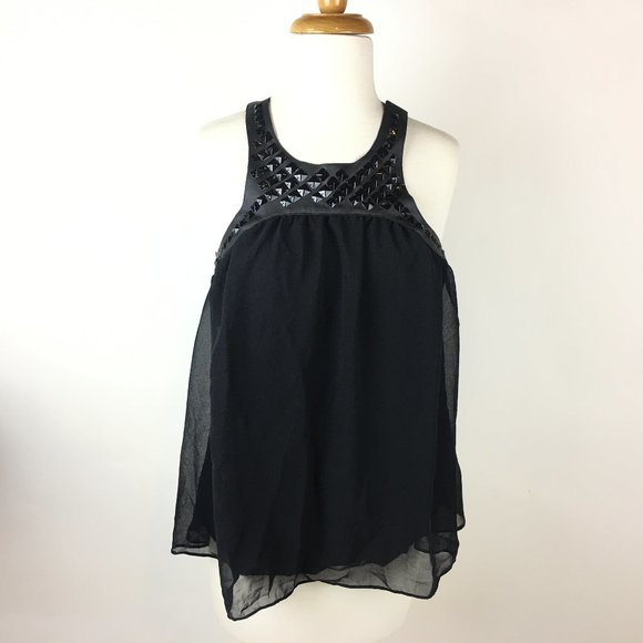 Victoria's Secret‎ Studs Embellish Blouse Top Small - Picture 1 of 8